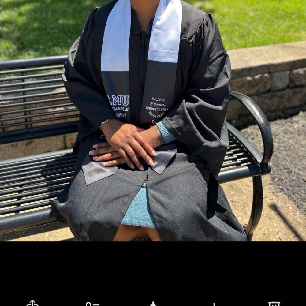 Black Graduation Gown with Cap